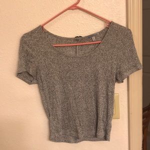 Gray crop top